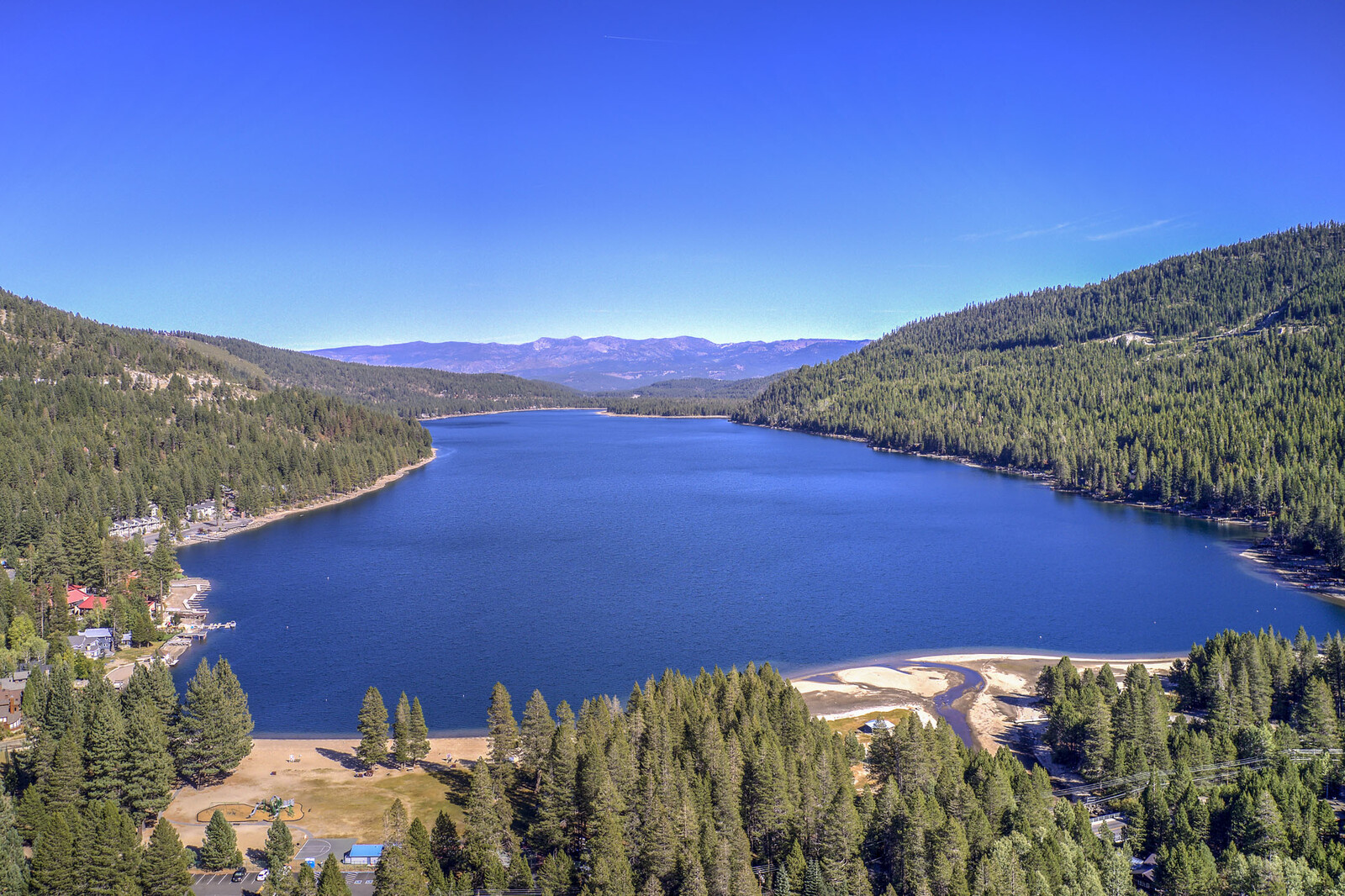Donner Lake Vacation Rental West End Bears Lair Tamarack airial view1