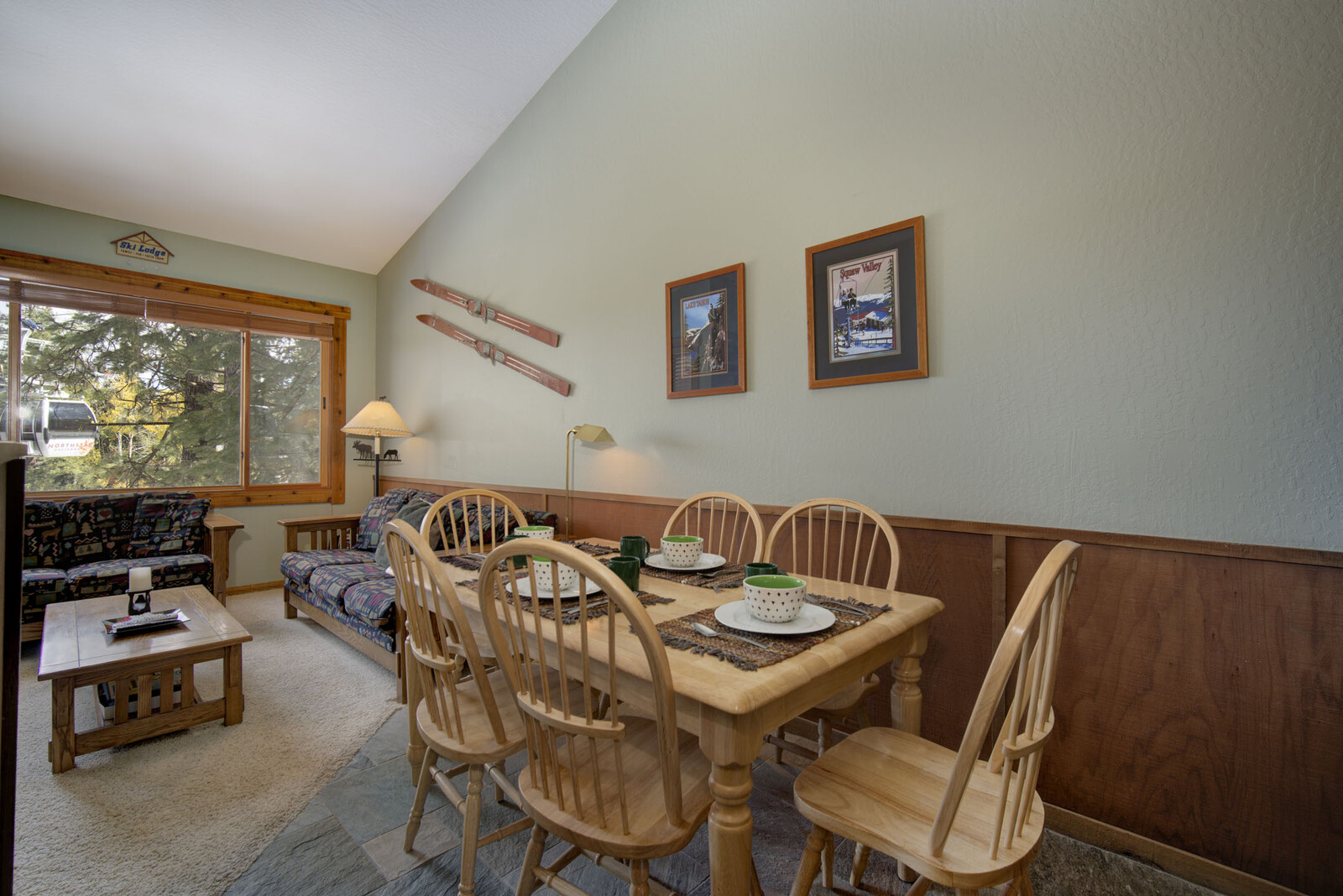 Northstar Ski In Ski Out Skiview Rental Condo dining living room