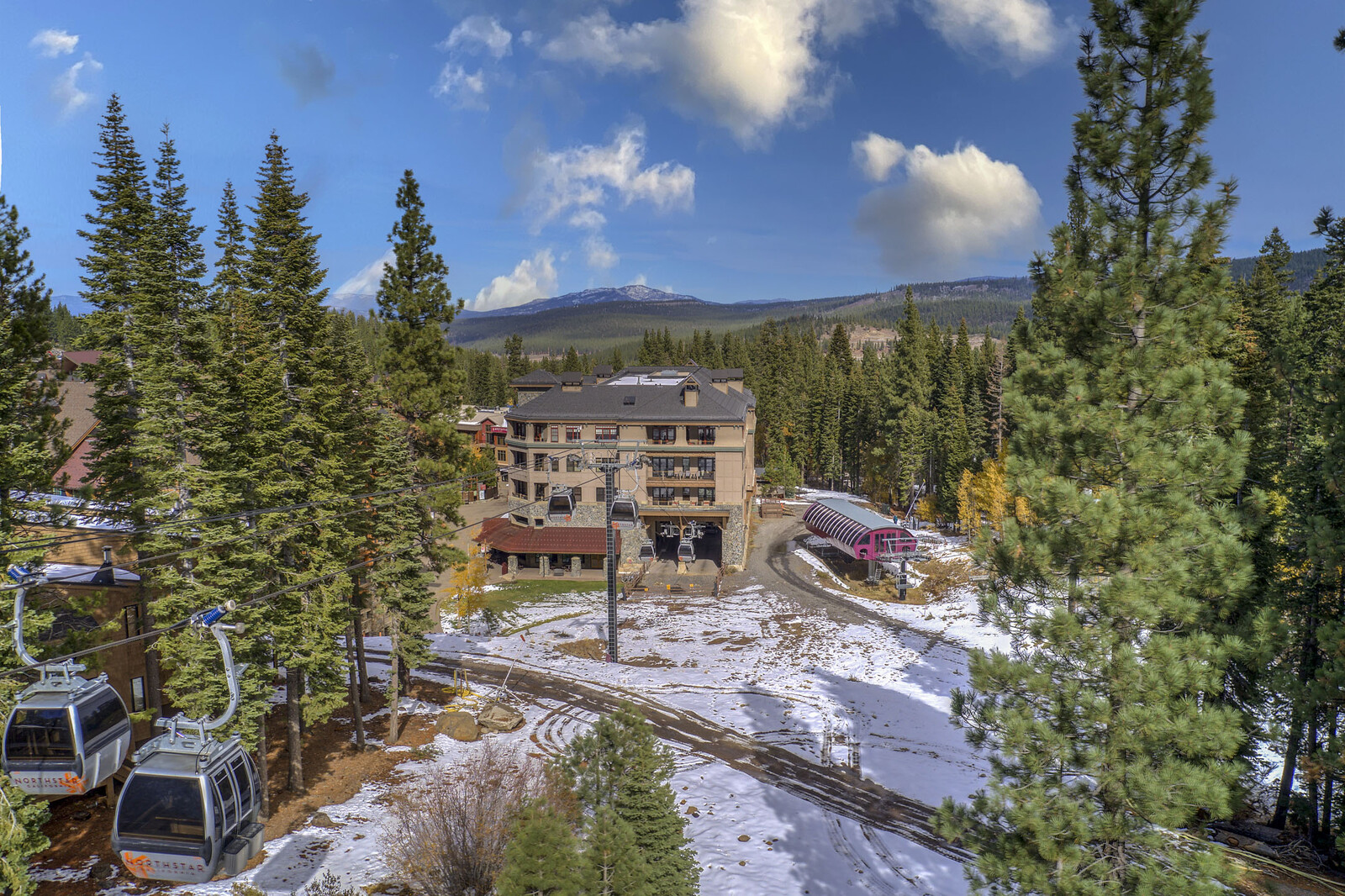 northstar village from highlands view gondola